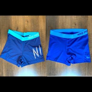 (2 pk) Nike Pro Spandex Shorts